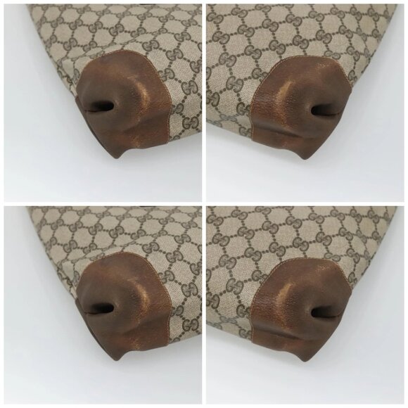 GUCCI GG Supreme Web Sherry Line Tote Bag PVC Beige Auth ep9399 - Picture 14 of 16